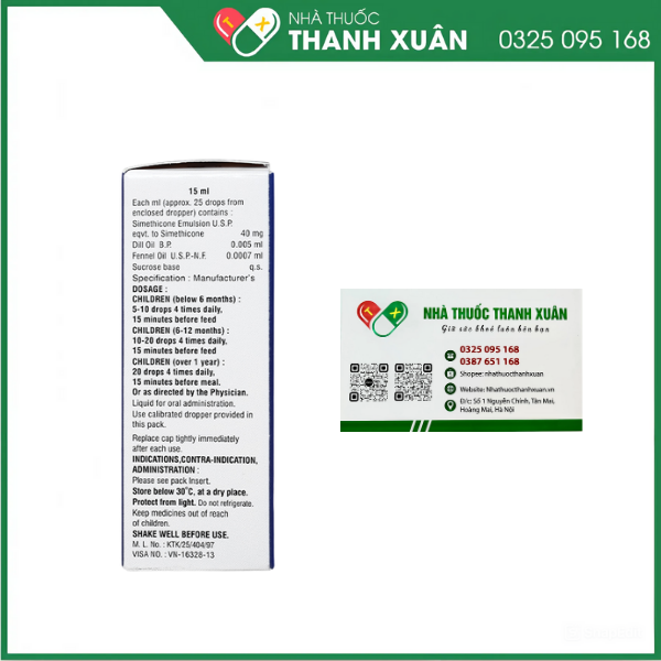 COLICARE Drops điều trị các triệu chứng đầy bụng, chướng bụng